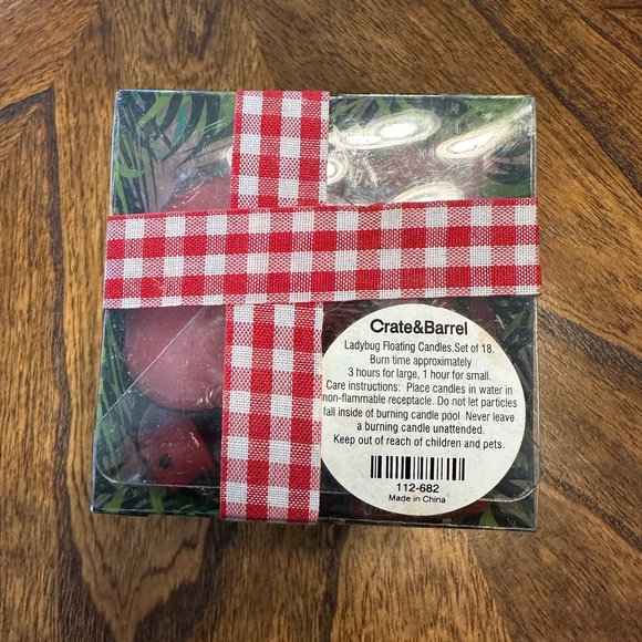 Crate & Barrel Ladybug Floating Candles Set of 18 - Picture 4 of 4